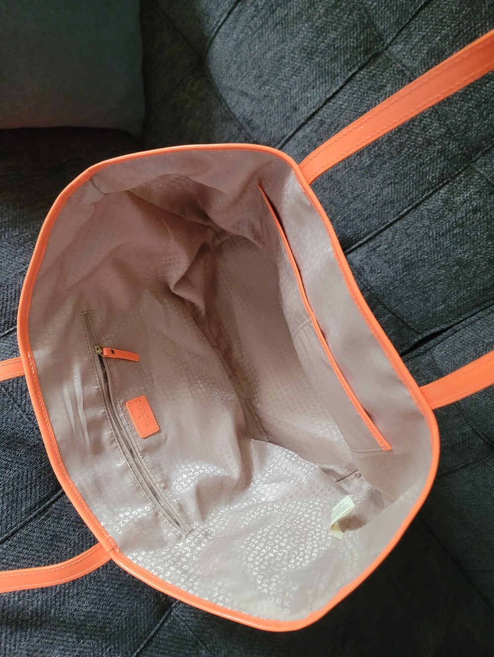 Kate Spade Perforated Spade Neon Orange Tote - Picture 3 of 15
